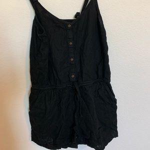 Old navy black linen romper